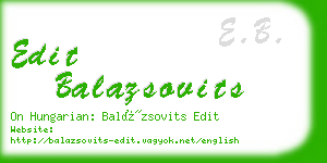 edit balazsovits business card